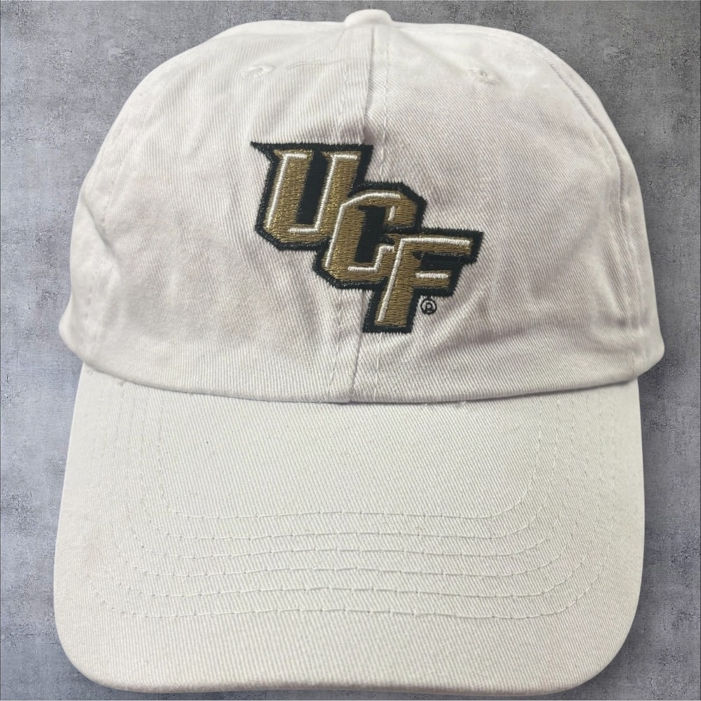 UCF Baseball Hat OSFM White Embroidered Logo Adjustable Dad Cap Publix